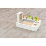 Trixie Voederstation Met Voerbak / Waterbak / Hooiruif Hout Naturel - Afbeelding 2