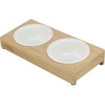 Trixie Voerbak Waterbak-Set Keramiek / Bamboe - Afbeelding 2