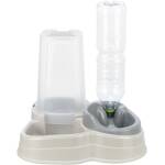 Trixie Voerdispenser En Waterdispenser Kunststof Grijs / Taupe - Afbeelding 1