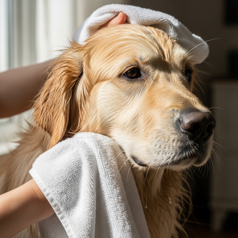 Waarom een natte hond (of kat) zo kan stinken — en wat helpt